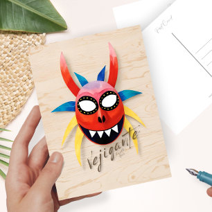 Färgfull karnivalmask från Puerto Rico Vykort