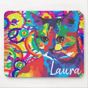 Färgfull Kat Mouse Pad! Musmatta