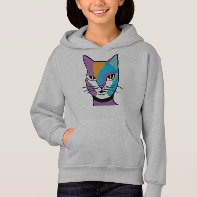 Färgfull Kat Woman-illustration T Shirt (Framsida)