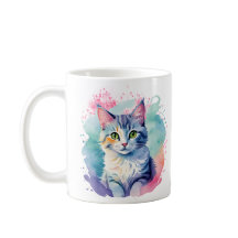 Färgfull katt Mugg