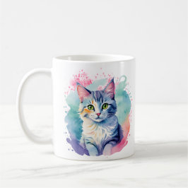 Färgfull katt Mugg