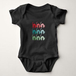 Färgfull katter Baby-bokostin, fast design T Shirt