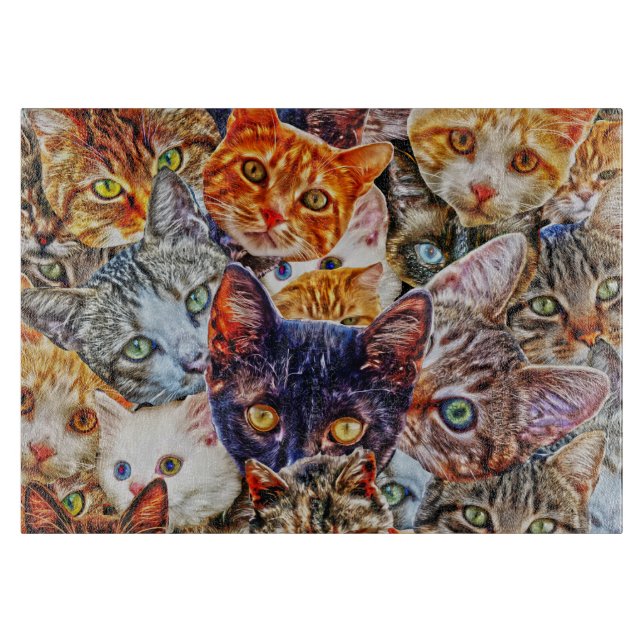 Färgfull kattkollage (Framsidan)
