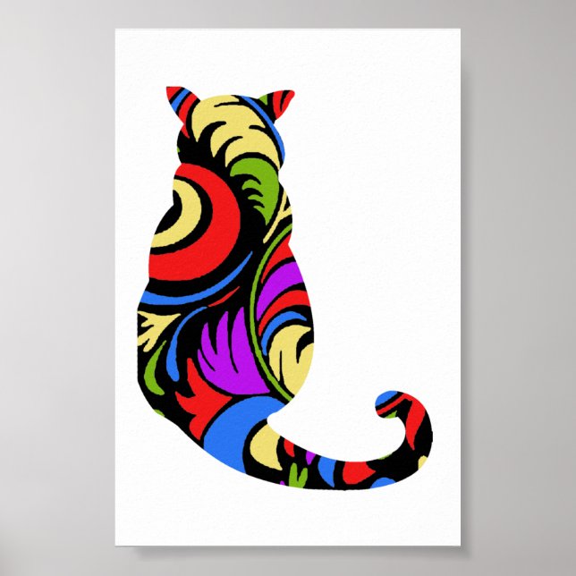 Färgfull Kattunge 1 Poster (Framsidan)