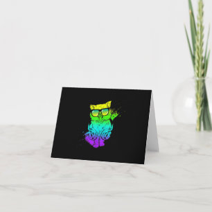 Färgfull Kattunge Music Älskare Gift Kort