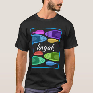 Färgfull Kayaking Gift utomhus Kayak T Shirt