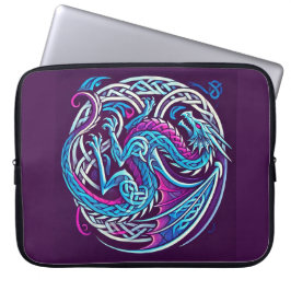 Färgfull keltisk dragon också laptop fodral