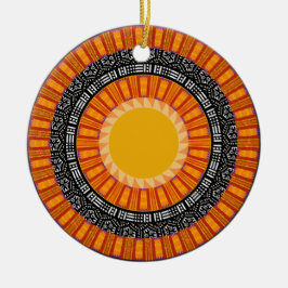 Färgfull Kente Design Ceramic Ornament