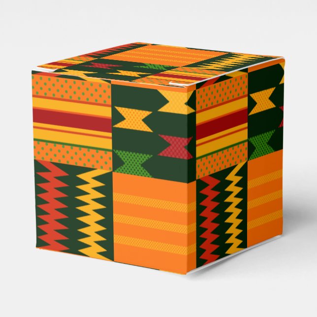 Färgfull Kente-favoritruta Presentaskar (Framsidan Sidan)
