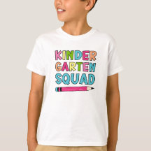 Färgfull Kindergarten Squad - skolans första dag