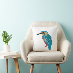 Färgfull Kingfisher Kudde