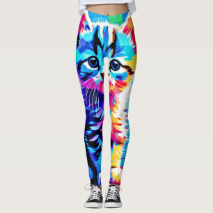 Färgfull Kitten design Leggings
