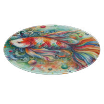 Färgfull koi Fisk Vitaktisk vattenfärgad Orange Te