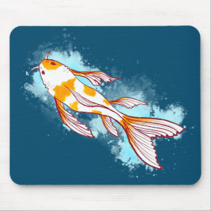 Färgfull koifisk i bläckfisken Vatten i Illustrati Musmatta
