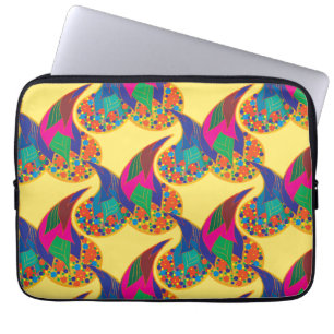 Färgfull konfetti abstrakt Paisley Rainbow droppar Laptop Sleeve
