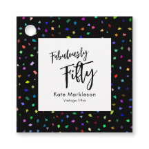 Färgfull konfetti Fabulous 50 Black & White