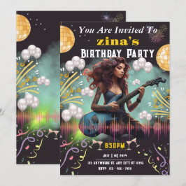 Färgfull konfetti Firande-födelsedagsinbjudan Inbjudningar