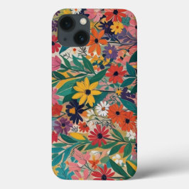 Färgfull konst av botaniska Blommigtar