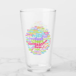 Färgfull konst i Ord på många språk Glaskopp