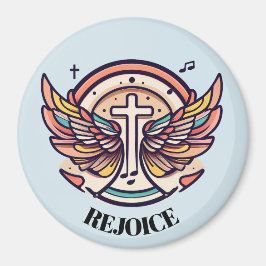 Färgfull Kor Agnel Vingar Rejoice Magnet