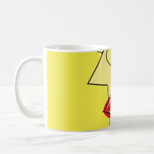 Färgfull kubism: Female Porträtt Art. Kaffemugg