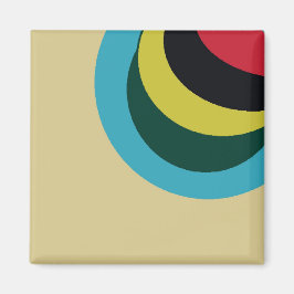 Färgfull kurvor mönster magnet