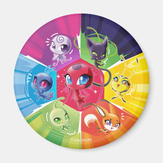 Färgfull Kwamis Magnet (Framsidan)