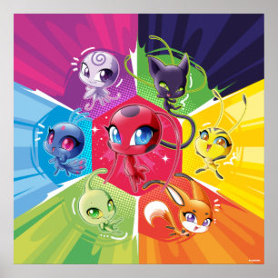 Färgfull Kwamis Poster