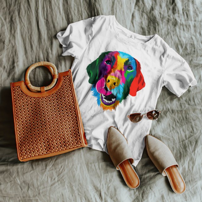 Färgfull Labrador Retriever-Hund T Shirt (Skapare uppladdad)
