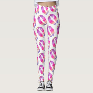Färgfull Läppar Modern White #8 Leggings