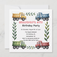 Färgfull Lastbil 4:e. Födelsedagsfest