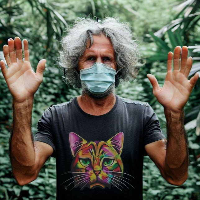 Färgfull Ledsen Kattunge T-Shirt (Skapare uppladdad)