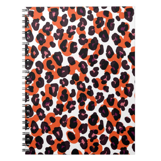 Färgfull Leopard Mönster: Sömlös design. Anteckningsbok (Framsidan)