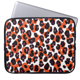 Färgfull Leopard Mönster: Sömlös design. Laptop Fodral