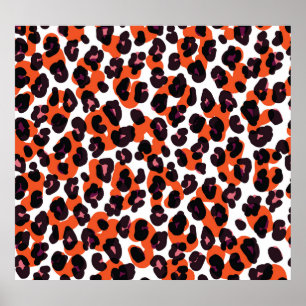 Färgfull Leopard Mönster: Sömlös design. Poster