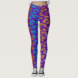Färgfull Leopard Skin Mönster #33 Leggings