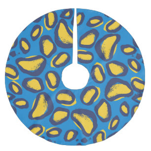 Färgfull leopard, sömlös struktur. julgransmatta borstad polyester