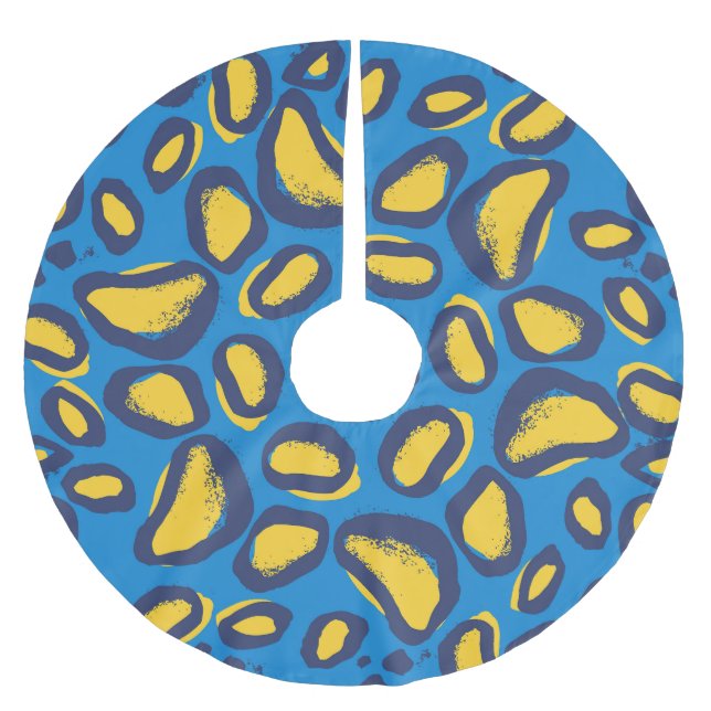Färgfull leopard, sömlös struktur. julgransmatta borstad polyester (Framsidan)