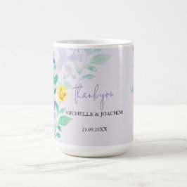 Färgfull Lilac Boho Blommigt Vattenfärg Kaffemugg