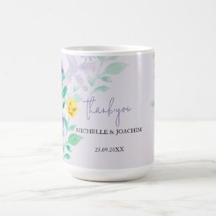 Färgfull Lilac Boho Blommigt Vattenfärg Kaffemugg