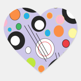 Färgfull Lilac Hjärtformat Klistermärke