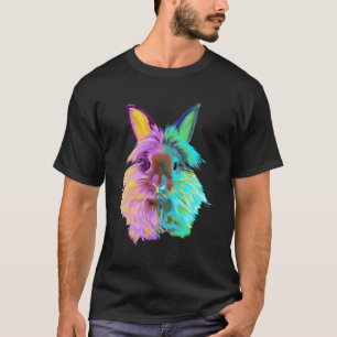 Färgfull Lionhead Rabbit T Shirt