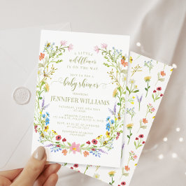 Färgfull liten blomboho flicka-dusch inbjudningar