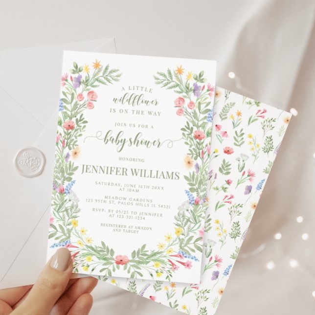 Färgfull liten blomboho flicka-dusch inbjudningar (Skapare uppladdad)
