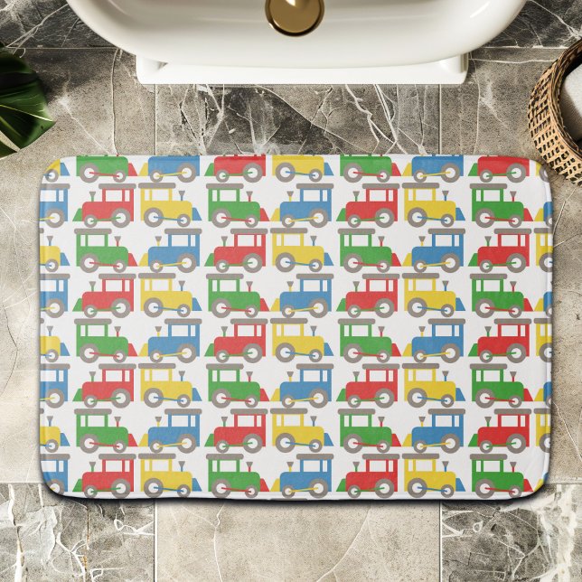 Färgfull Little Tåg Mönster Badrumsmatta (Skapare uppladdad)