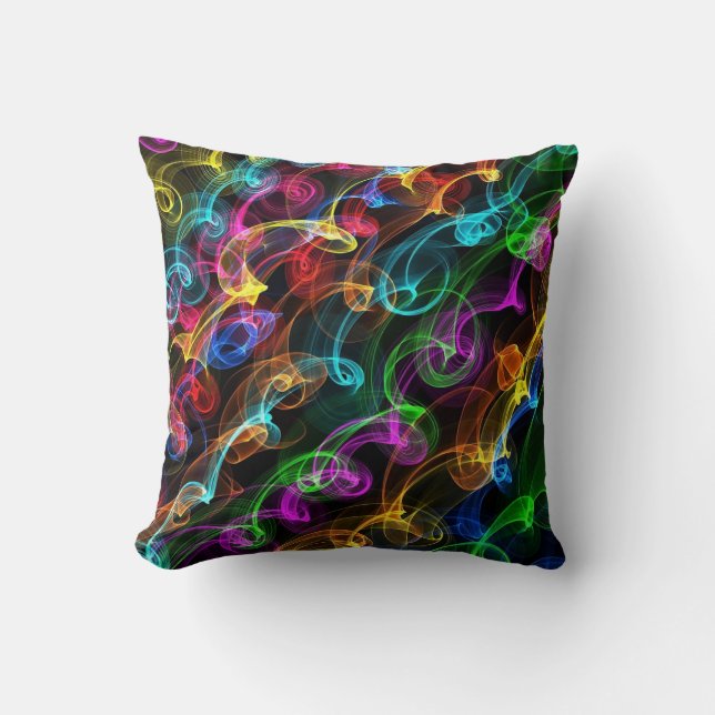 Färgfull ljusexplosion kudde (Framsida)