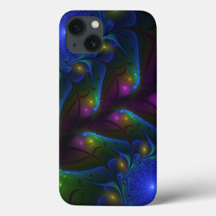 Färgfull ljusstark Abstrakt Modern Trippy Fractal