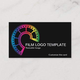 Färgfull Logotyp Enkel mediafilmsremsa Visitkort