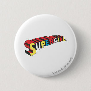 Färgfull Logotyp för supertjej Knapp