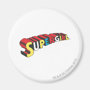 Färgfull Logotyp för supertjej Magnet